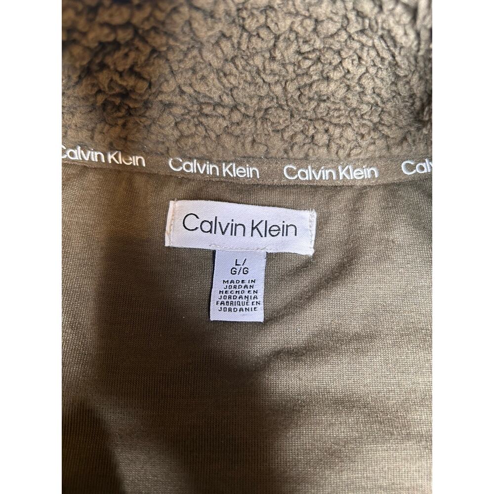 Calvin Klein Women's Green Fuzzy Jacket , Large, Casual, Full Zip - Picture 10 of 16